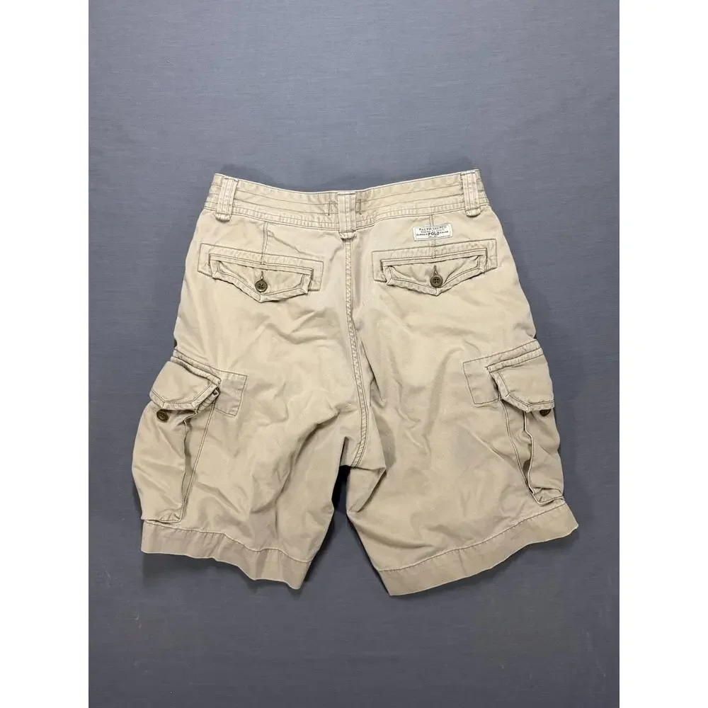 Polo Ralph Lauren Men’s 29 Khaki Classic Chino Cargo Shorts Cotton Utility